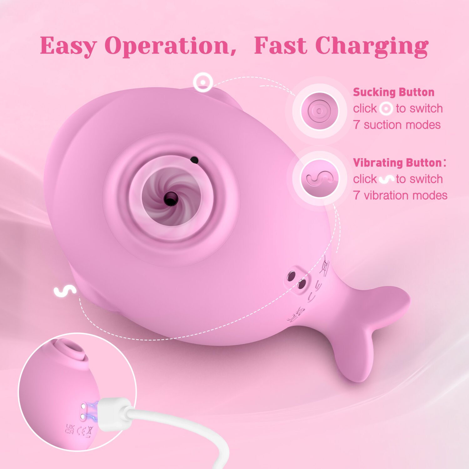 Touch Suction Vibrator Sex Toys for Women - 2 in 1 Clitoris Stimulator with 7 Sucking & 7 Vibrating Modes for Women 6971982201126 - Image 6
